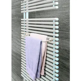 Fackelmann Universal Wandheizkörper Handtuchhalter, Edelstahl, weiß,