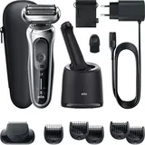 Braun Series 7 71-S7500cc, Silber, Akku, Lithium-Ion (Li-Ion), Integrierte Batterie, Reinigung, Bart - Silber