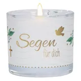 Butzon & Bercker Glaswindlicht Segen für dich Grau