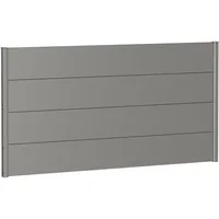 Biohort Sichtschutzelement 180 x 91 cm grau Metall 2 St.