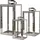 Mojawo Laterne Luxus Edelstahl Laternen 3er Set 30/40/53cm