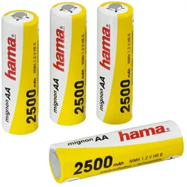 Hama NiMH-Akkus 4x AA (Mignon - HR 6) 2500 mAh/1,2 V (00087056)