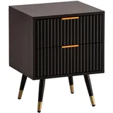 Wohnling Nachtschrank 43,5 x 39 x 56 cm Schwarz
