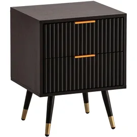 Wohnling Nachtschrank 43,5 x 39 x 56 cm Schwarz
