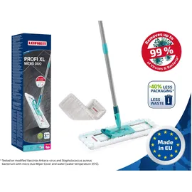 Leifheit Bodenwischer Profi XL micro duo + SUPERDUSTER XL Grau/Türkis