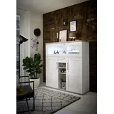 HBZ Romance Barschrank 128x136x42 weiß