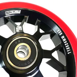 F26 Fantic26 Spy7 Stunt-Scooter Rolle 110mm Abec11 Schwarz/Pu Rot - Rot