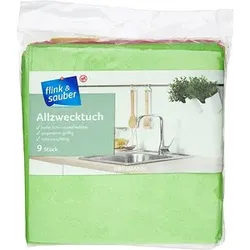 flink & sauber Allzweck-Reinigungstücher Viskose 60 °C waschbar, 9 St.