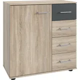 WIMEX Kombikommode 81 x 83 x 41 cm Grau / Beige