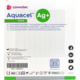 Convatec (Germany) GmbH Aquacel Ag+ Extra 10x10 cm Kompressen