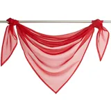 Querbehang Deko Gardinen aus transparentem Voile Triangle Schals L*B 200 * 100cm Rot