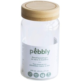 Pebbly GLASBEHÄLTER MIT Bambusschraubdeckel 650 ml