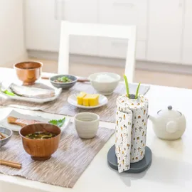 Intirilife Halterung für Küchenrollen in Blatt-Optik - Küchenrollenständer, freistehend, rutschfest, 32.5 cm Höhe in Grün