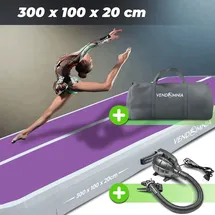 Vendomnia TRACK Matte - aufblasbar, Tumbling Gymnastikmatte, Turnmatte, Trainingsmatte, Fitnessmatte