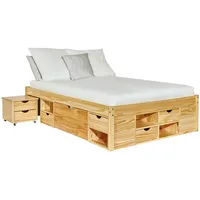 VCM ebuy24 Bett Cluse Holz 209 x 166 cm