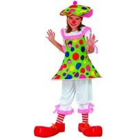 Paolo Clown Monella Kostüm für Kinder, mehrfarbig, 5-7 Jahre, 61114.M