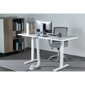 InLine Inline® Kabelkanal flexibel für höhenverstellbare Tische, 4 Kammern, weiß