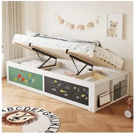 stilvora Kinderbett 90 x 200 cm Kiefer MDF weiß