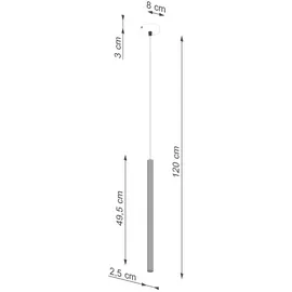 Sollux Lighting Arche 1-flg. 120 cm schwarz Stahl