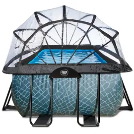 EXIT TOYS Stone Pool 400 x 200 x 100 cm inkl Sandfilter und Abdeckung