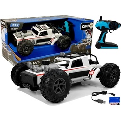 LEAN Toys Spielzeug-Auto Ferngesteuert Buggy Dampf Rauch Offroad Auto Fahrzeug Spielzeug weiß