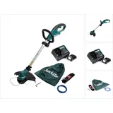 Makita UR 100 DSA1 Akku Rasentrimmer 10,8V + 1x Akku 2,0Ah + Lader + 1x Fadenkopf und Zubehör