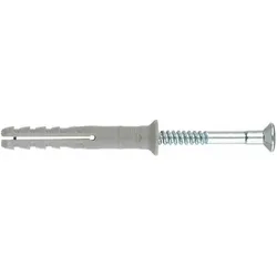 FISCHER N 6 x 80 S  N 6 x 80/50 S Nageldübel mit Senkkopf und Nagelschraube,