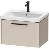 Duravit D-Code Waschtischunterschrank DC46660BD910000 Griff Diamantschwarz, Taupe Matt, Wandhängend, Auszug 1, 634x400x460 mm