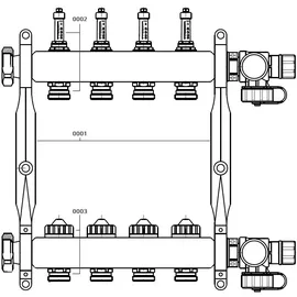 Viessmann Edelstahl Heizkreisverteiler mit DFA 7568316