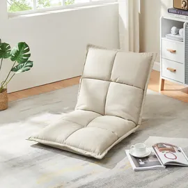 [en.casa] Relaxsessel Deinze gepolstert 2er-Set 0 x 0 x 0 cm Beige mit Liegeposition