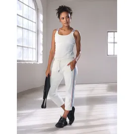 H.I.S. Damen, Relax-Caprihose beige|weiß L