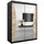 abiks möbel Schwebetürenschrank MONACO 150 x 200 x 62 cm Schwarz