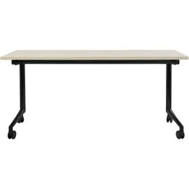 Beliani Zusammenklappbarer Schreibtisch Cavi 160 cm) 60 cm mit Rädern