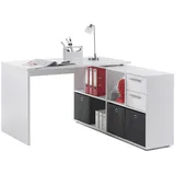 möbelando Eckschreibtisch Yihabo I Weiß