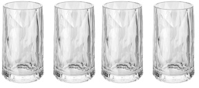 Koziol CLUB No. 7 Super- Shotglas 40 ml, 4er Set, Bruchsicheres und langlebiges Glas mit ikonischem Eichstrich- Design , 1 Set = 4 Shots