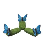 MARELIDA Blumentopffüße Schmetterling 3er Set onesize Blau