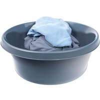 Kadax Matte Plastikwaschschüssel, Kunststoffschüssel, Runde Spülschüssel, (Dunkelgrau, 9L)