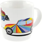 BRISA VW Collection - Volkswagen Käfer Beetle Kaffee-Tee-Tasse-Becher-Haferl für Zuhause, Camping & Outdoor (Stripes)