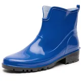 Ladeheid Gummistiefel Damen Kurz Wasserdicht Damenschuhe Elegant und Bequem LA-930 (Blau, 40 - 40