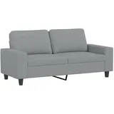 vidaXL 2-Sitzer-Sofa Hellgrau 140 cm Stoff