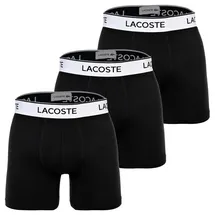 Lacoste Boxershorts Cotton Stretch Schwarz XL 3er Pack