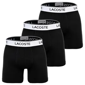 Lacoste Boxershorts Cotton Stretch Schwarz XL 3er Pack