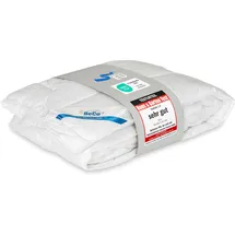 Beco Microfaserbettdecke Medibett Cotton Soft, Bettdecken für Sommer und Winter, Decke, Füllung: Polyester, Bezug: 80% Polyester, 20% Baumwolle, Bettdecke 135x200 cm, allergiker geeignet (Hausstauballerker) weiß 200 cm x 200 cm