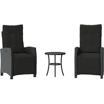 vidaXL Bistroset 3-tlg. Schwarz