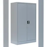 Stahl Aktenschrank Metallschrank abschließbar Lichtgrau 120 x 80 x 38,3cm 530290