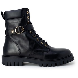 Tommy Hilfiger Damenschuhe Stiefel Schnürer Schwarz Freizeit, Schuhgröße:37 EU - Schwarz