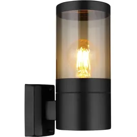 GLOBO Außenleuchte Edelstahl 102 x 240 mm 1x E27 schwarz