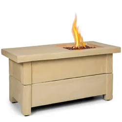 Blumfeldt Corinth Gas-Feuerstelle 40.000BTU/13kW Abdeckung Edelstahlbrenner Birke