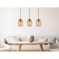 meine wunschleuchte Reality Leuchten 3-flg. dimmbar 71 cm braun