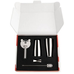 Alessi Cocktail Shaker Boston, 18/8 Edelstahl, (Packung) silberfarben